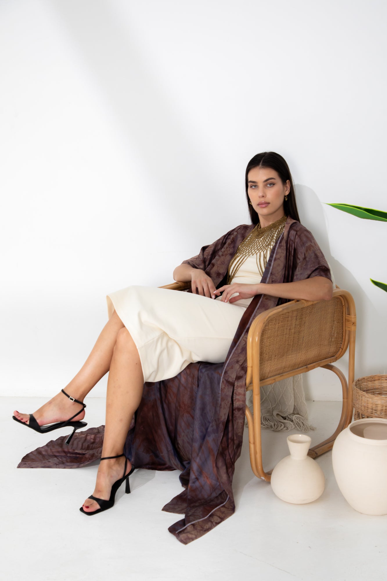 Geni Flowy Caftan - Earth Wood