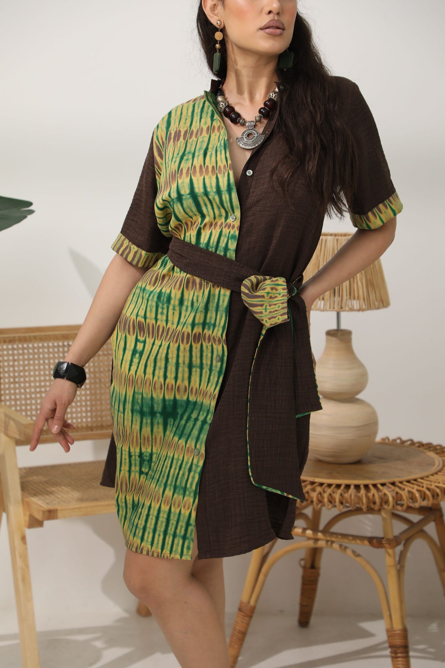 Lomi High-Neck Dress 4