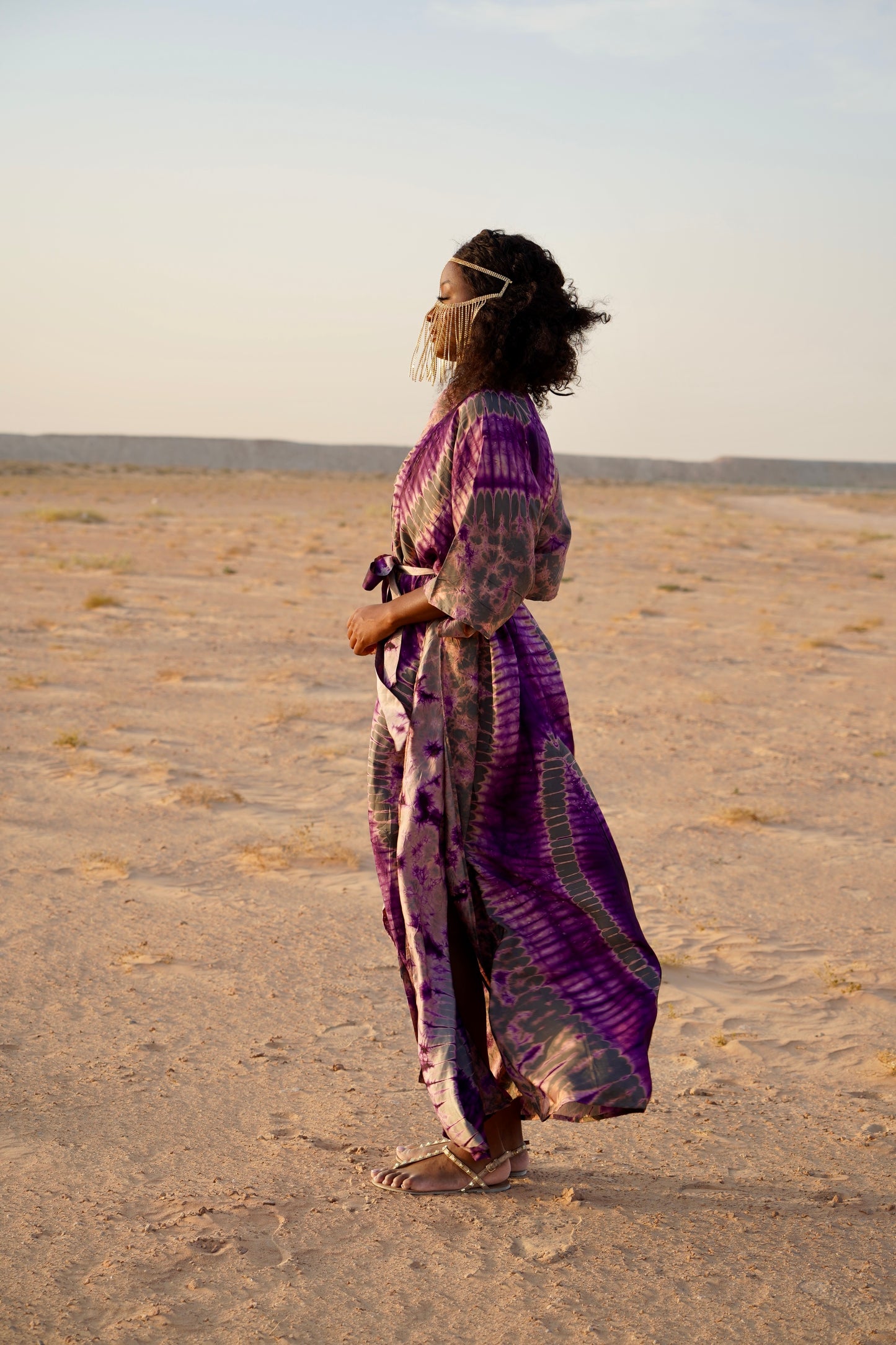 Geni Flowy Kaftan - Purple