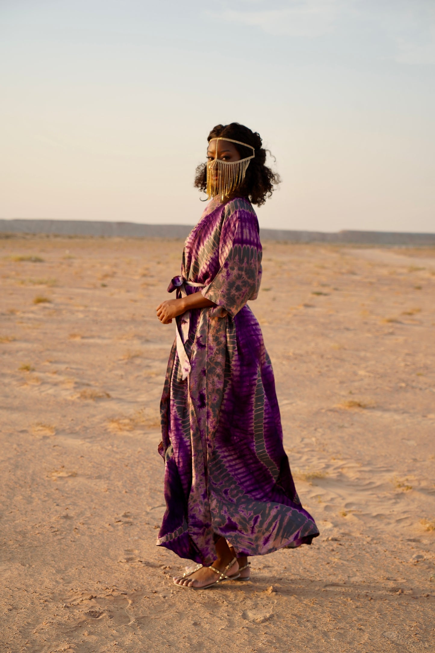 Geni Flowy Kaftan - Purple
