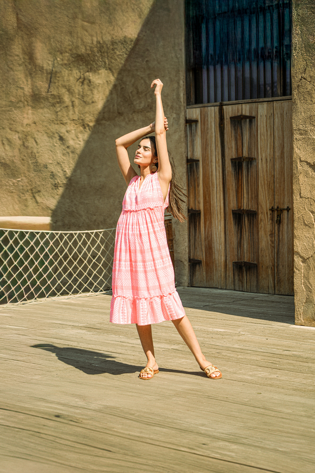 Maya Tibeb Dress - Coral