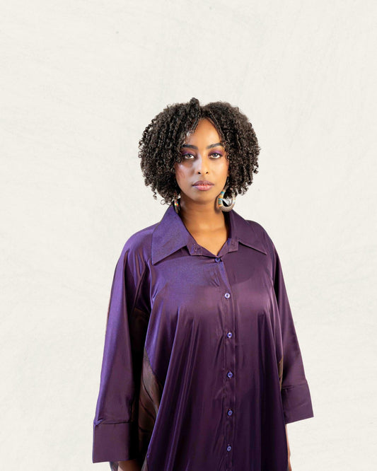 Silk Dress - Purple
