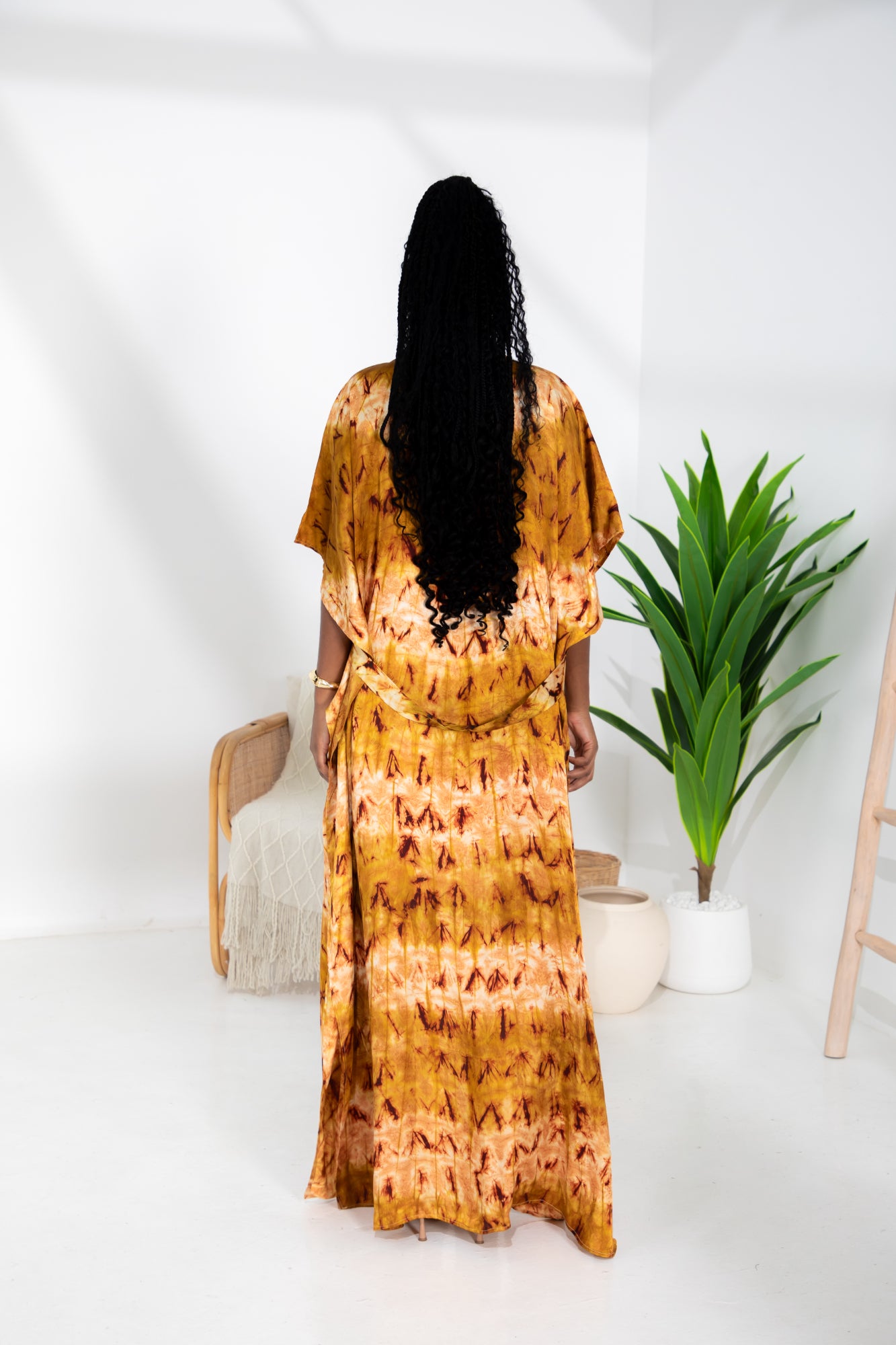 Geni Flowy Caftan - Rich Amber