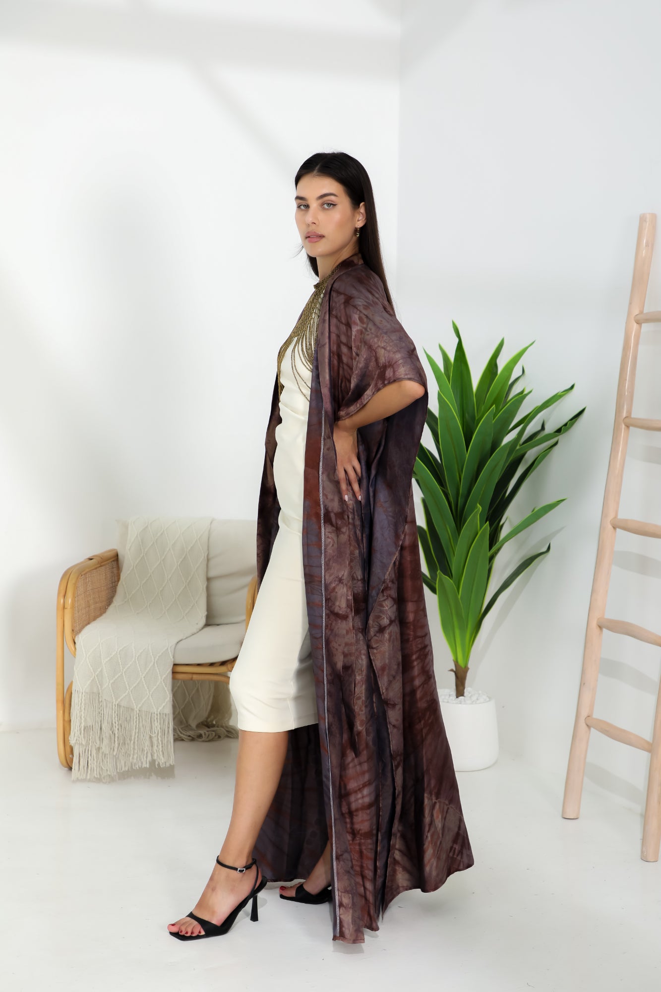 Geni Flowy Caftan - Earth Wood