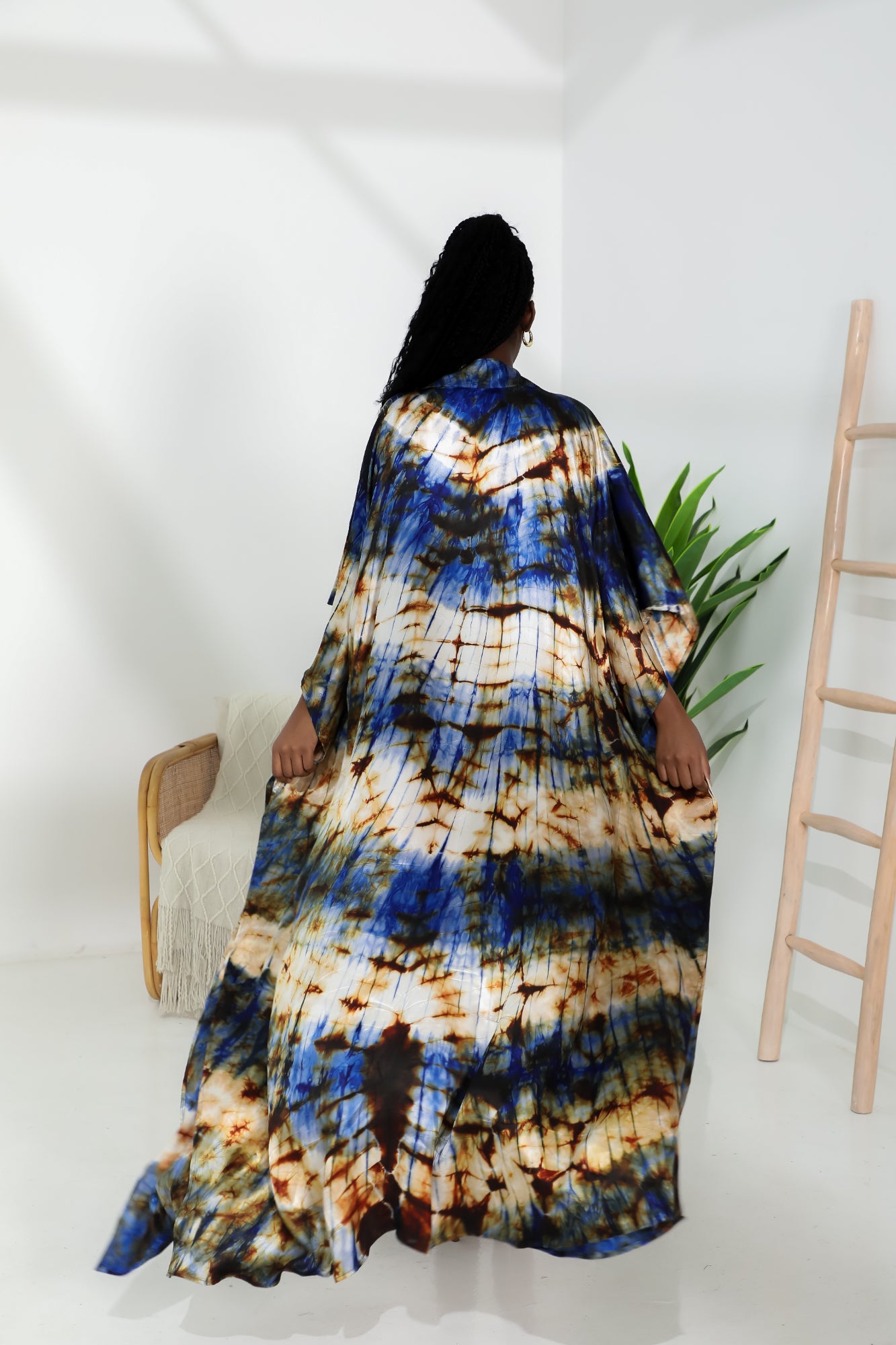 Geni Flowy Caftan - Tropical Blue