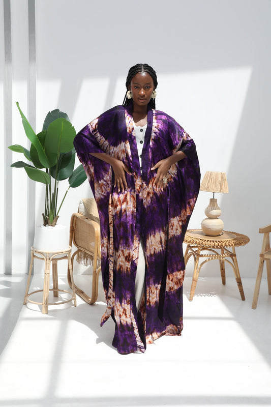 Geni Flowy Kaftan - Dark Purple