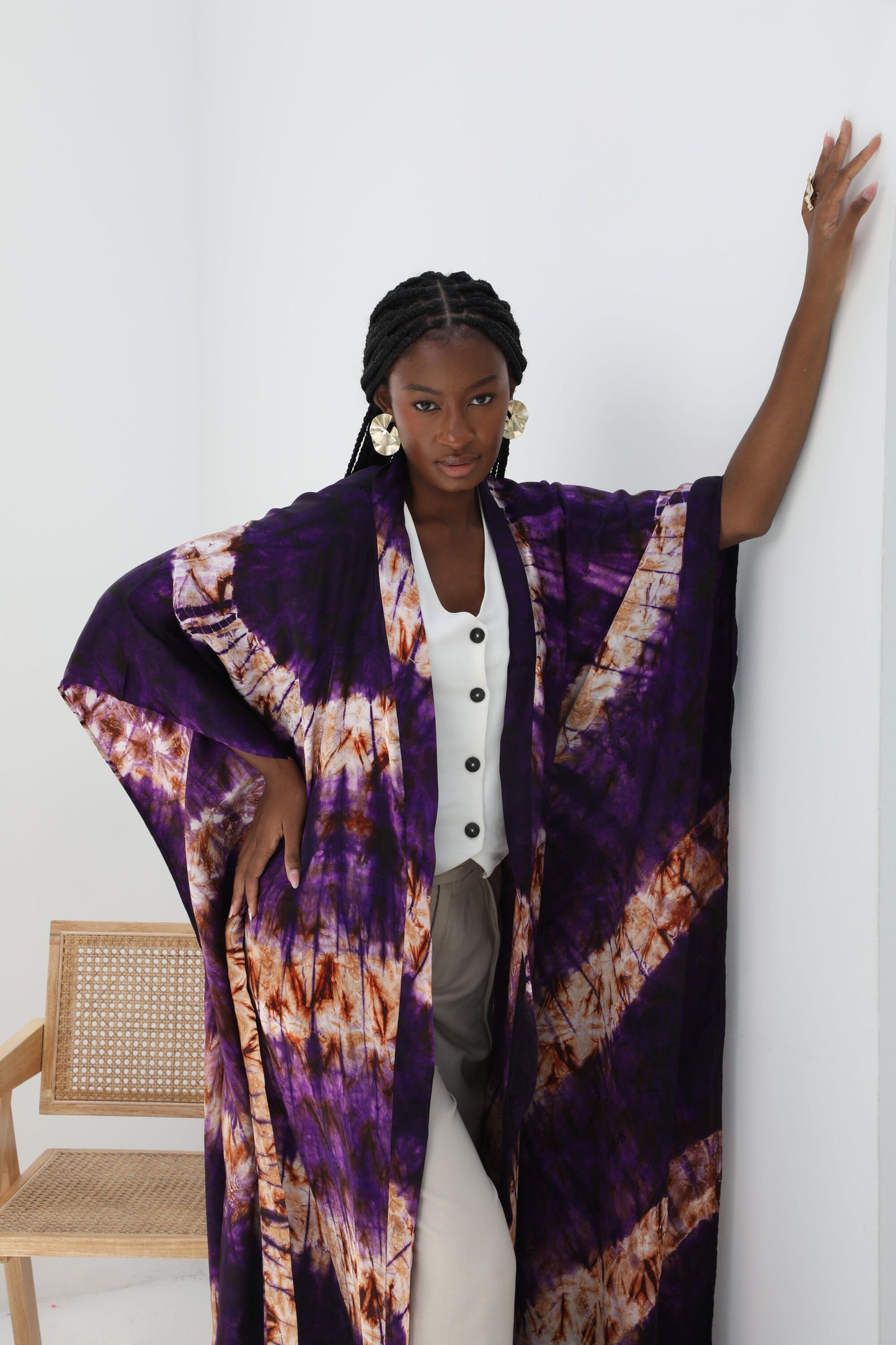 Geni Flowy Kaftan - Dark Purple