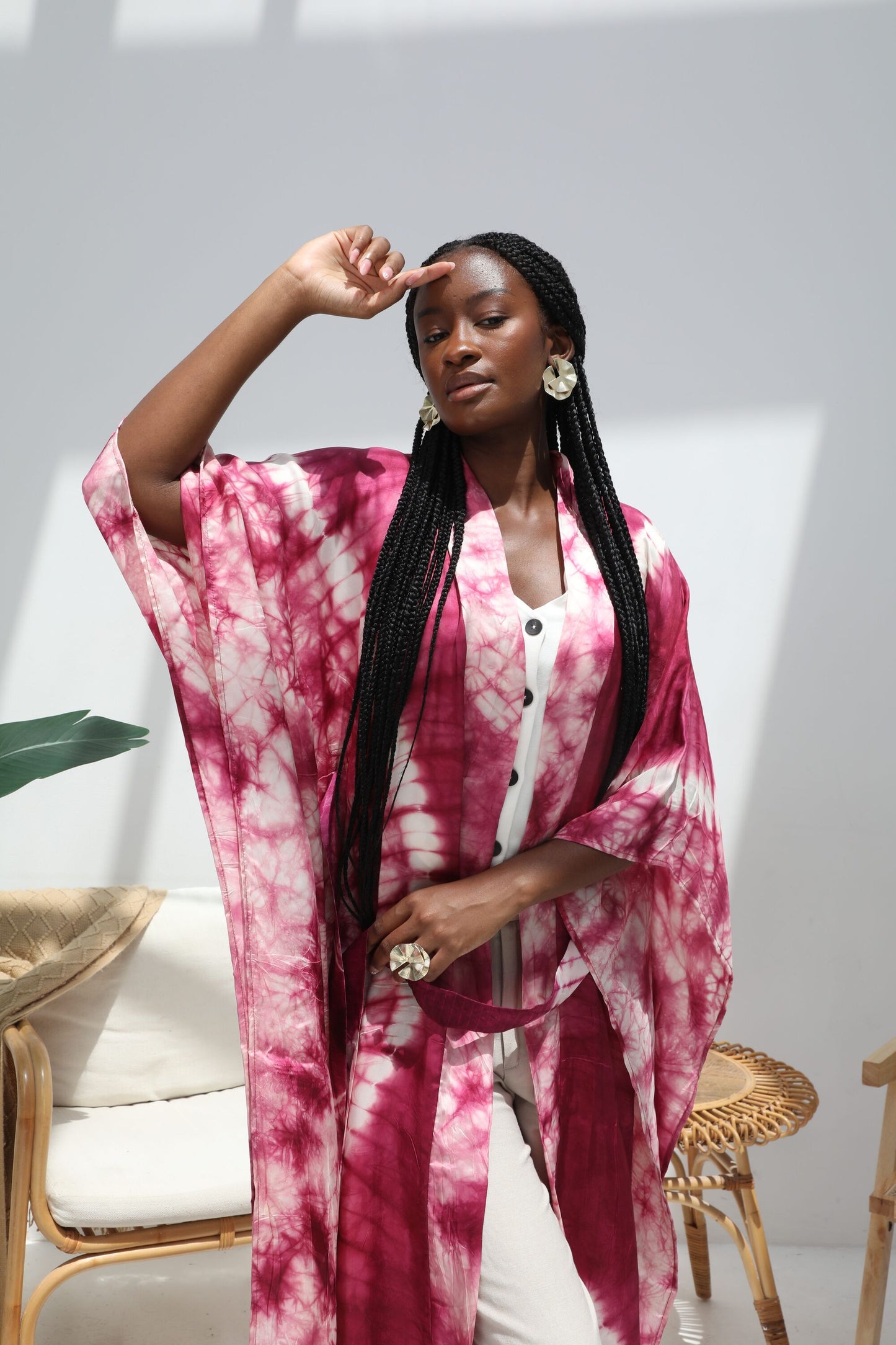 Geni Flowy Kaftan - Pink