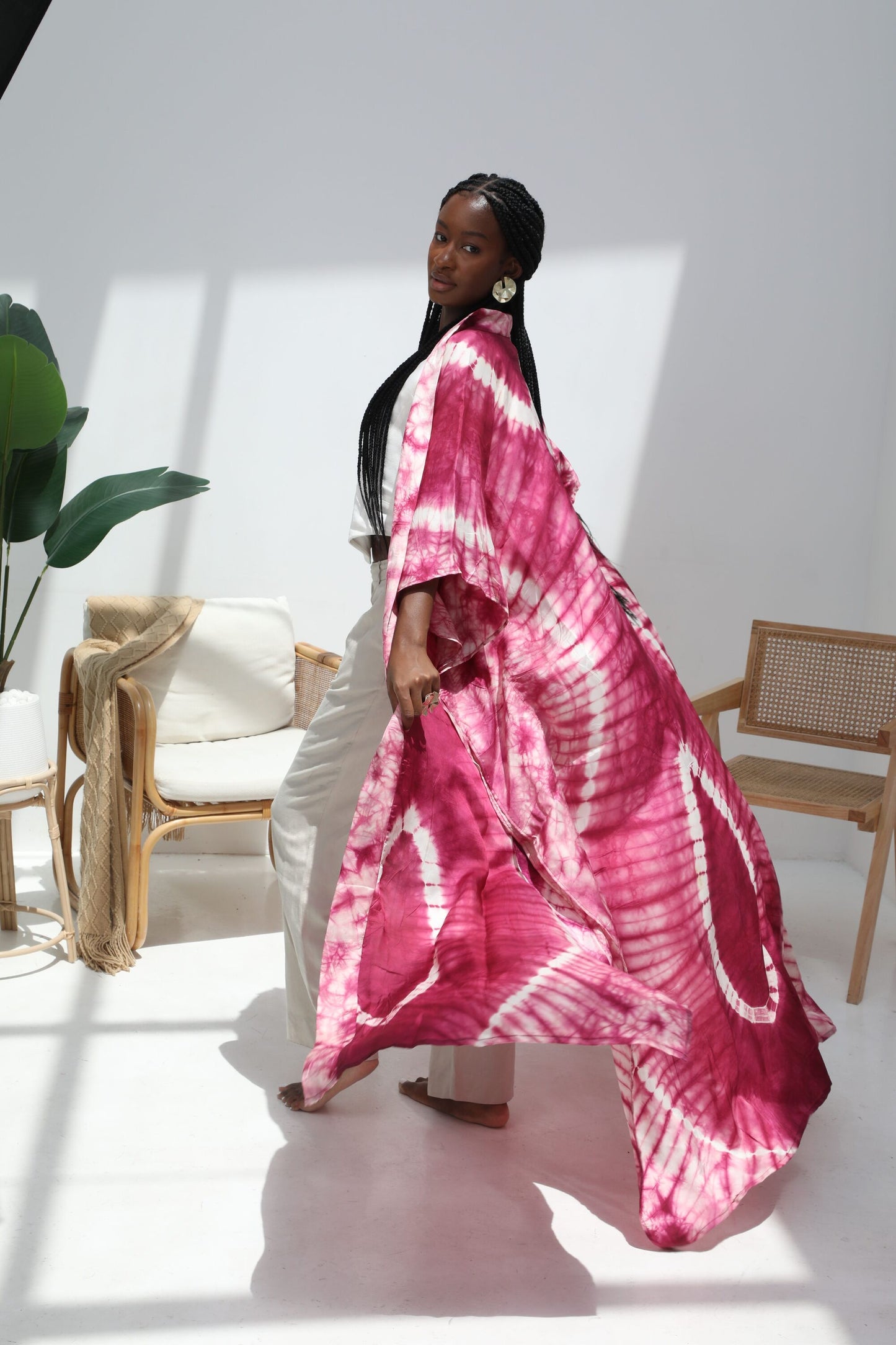 Geni Flowy Kaftan - Pink