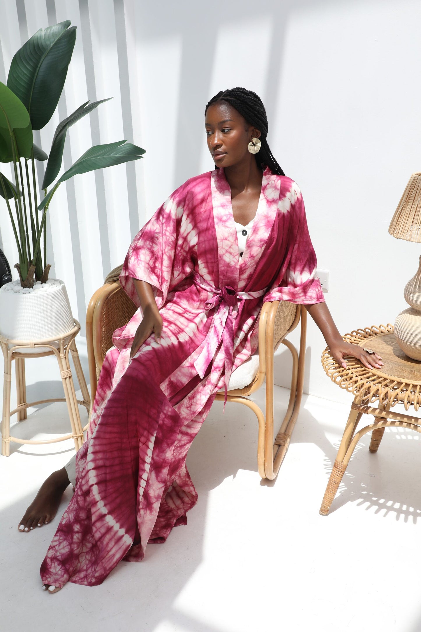 Geni Flowy Kaftan - Pink