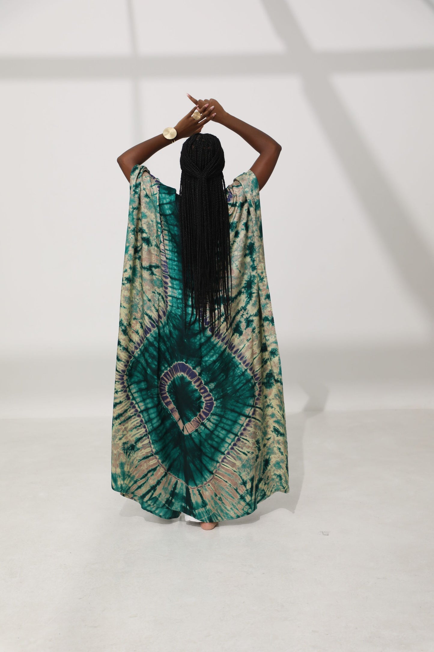 Geni Flowy Kaftan - Ocean Green
