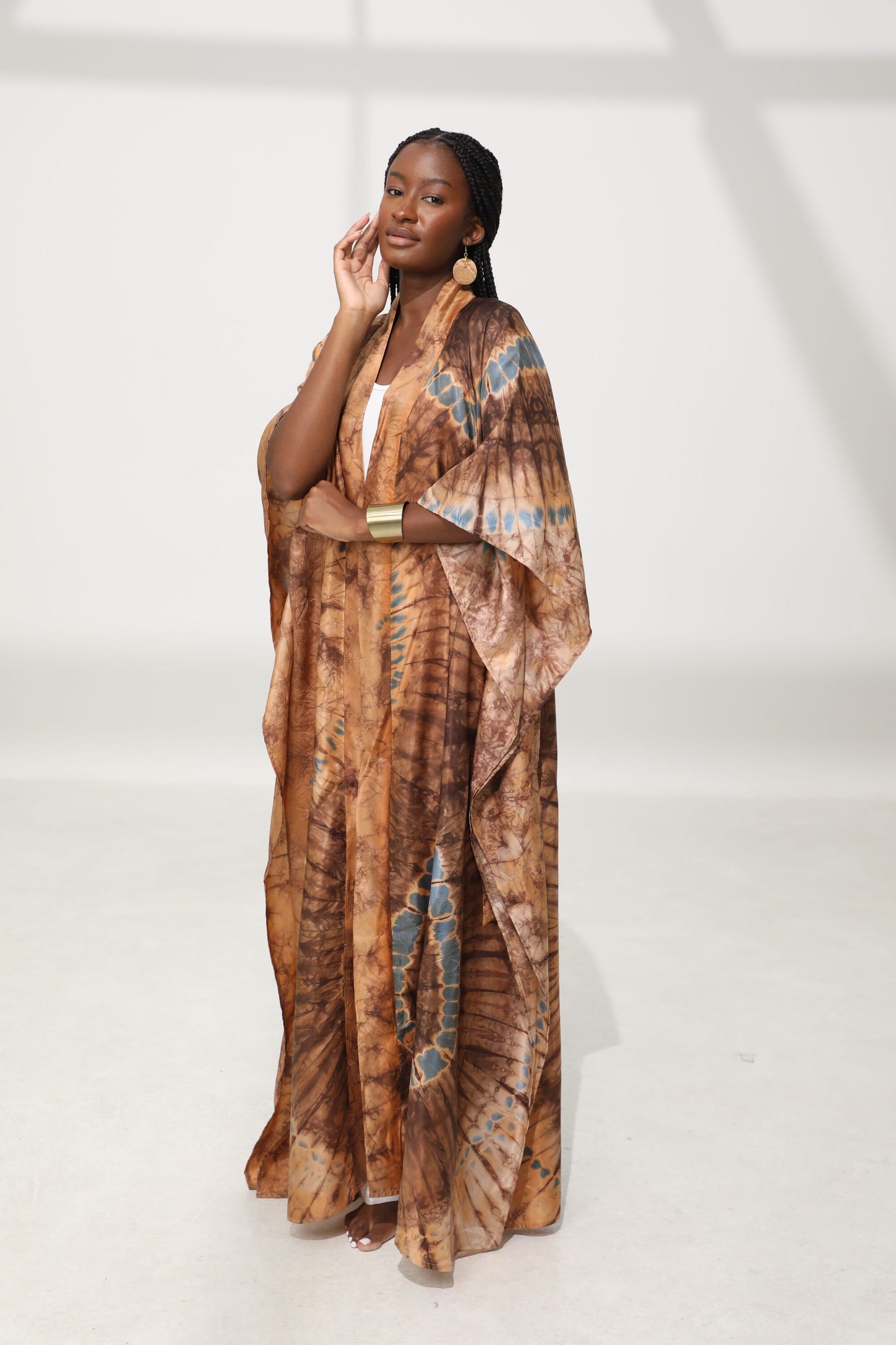 Geni Flowy Kaftan - Brown