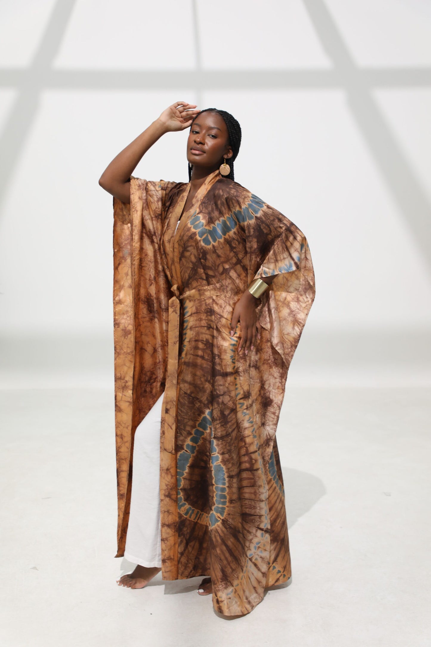 Geni Flowy Kaftan - Brown