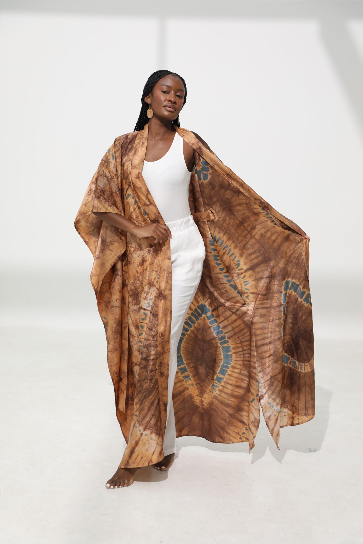 Geni Flowy Kaftan - Brown