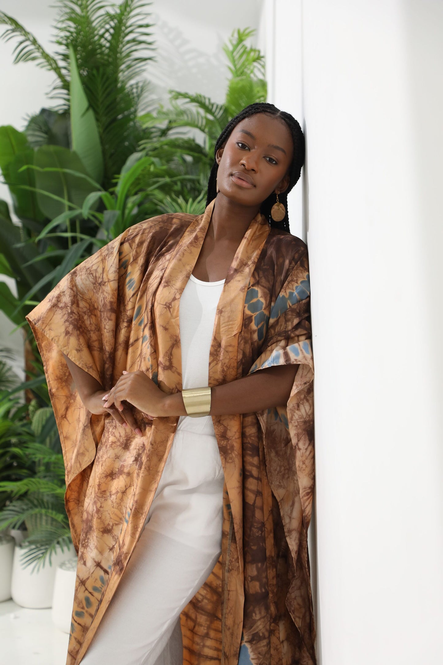 Geni Flowy Kaftan - Brown