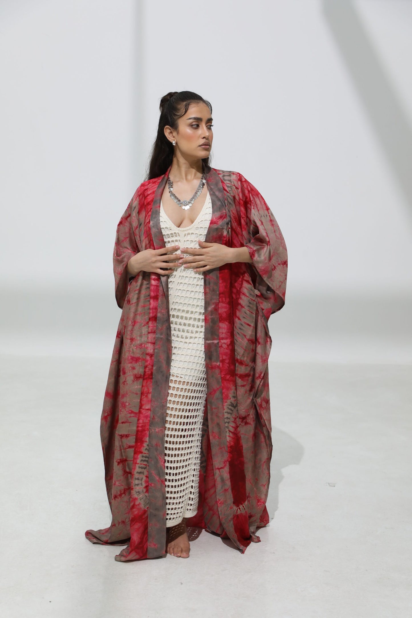 Geni Flowy Kaftan - Toned Pink