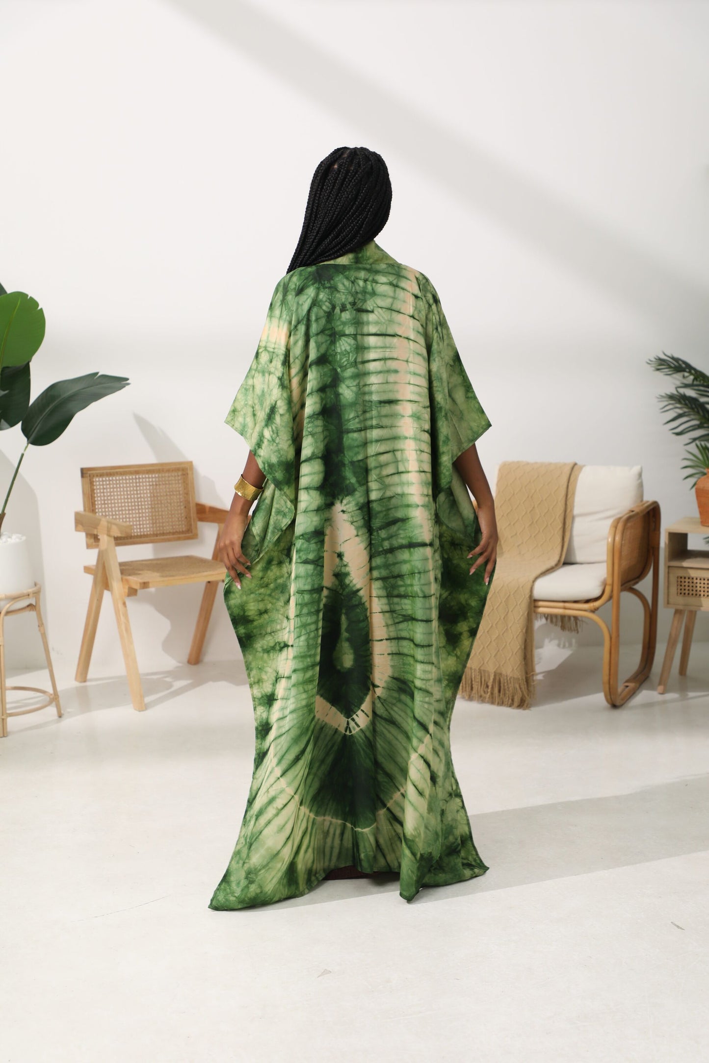 Geni Flowy Kaftan - Toned Green