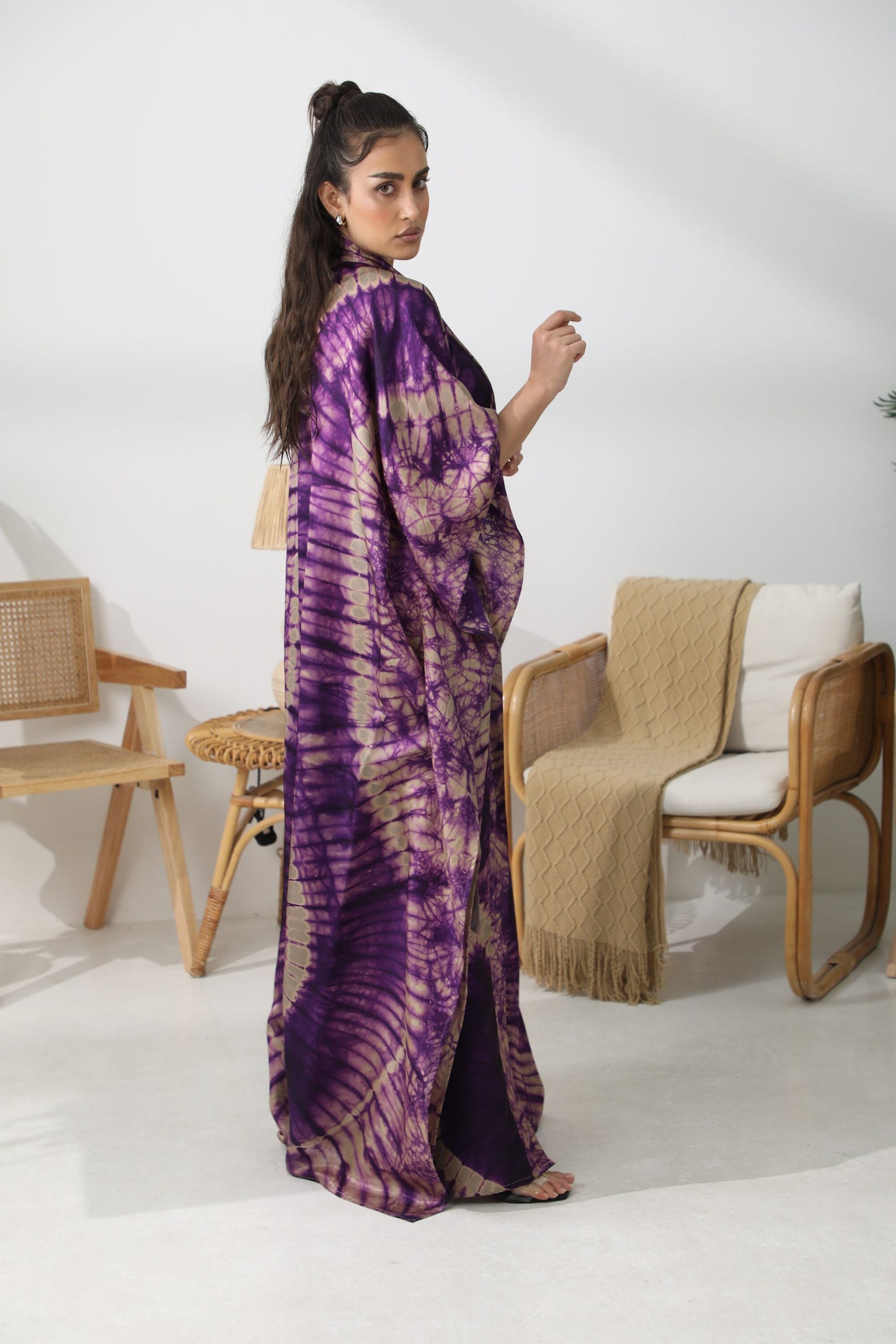 Geni Flowy Kaftan - Toned Purple
