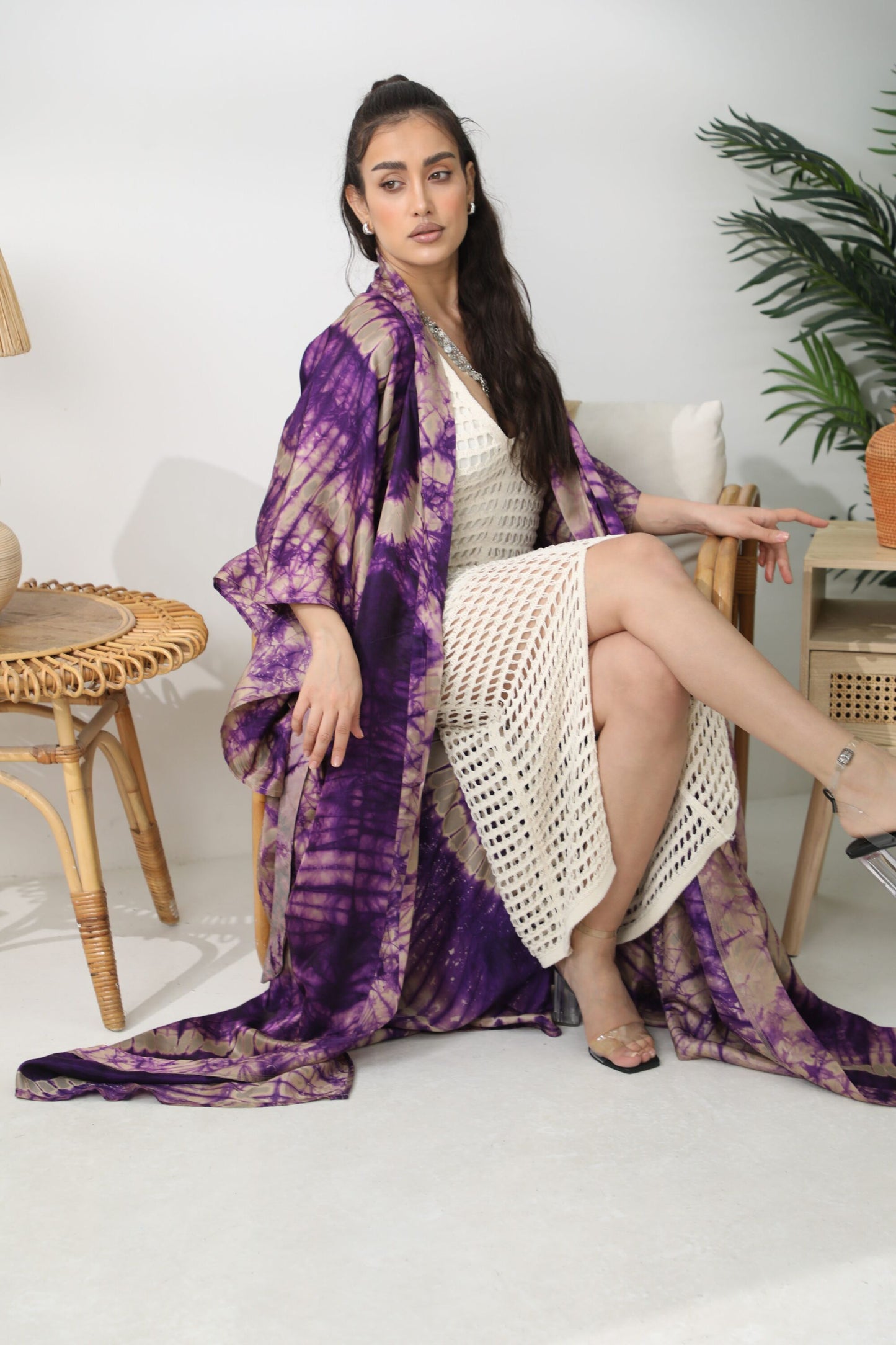 Geni Flowy Kaftan - Toned Purple