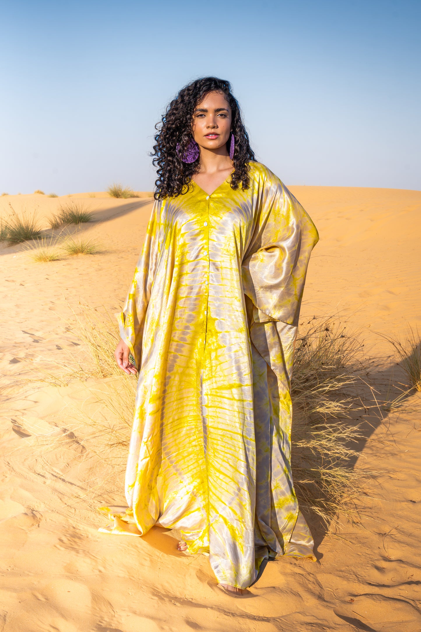 Geni Flowy Kaftan - Gold