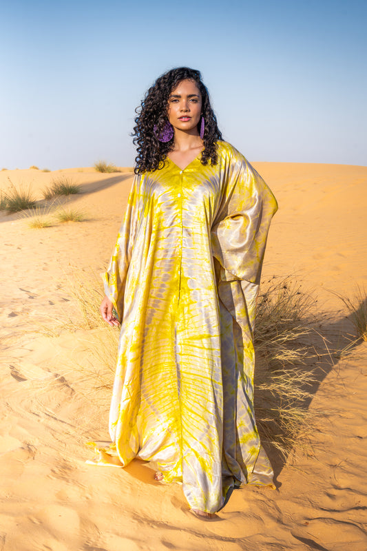 Geni Flowy Kaftan - Gold