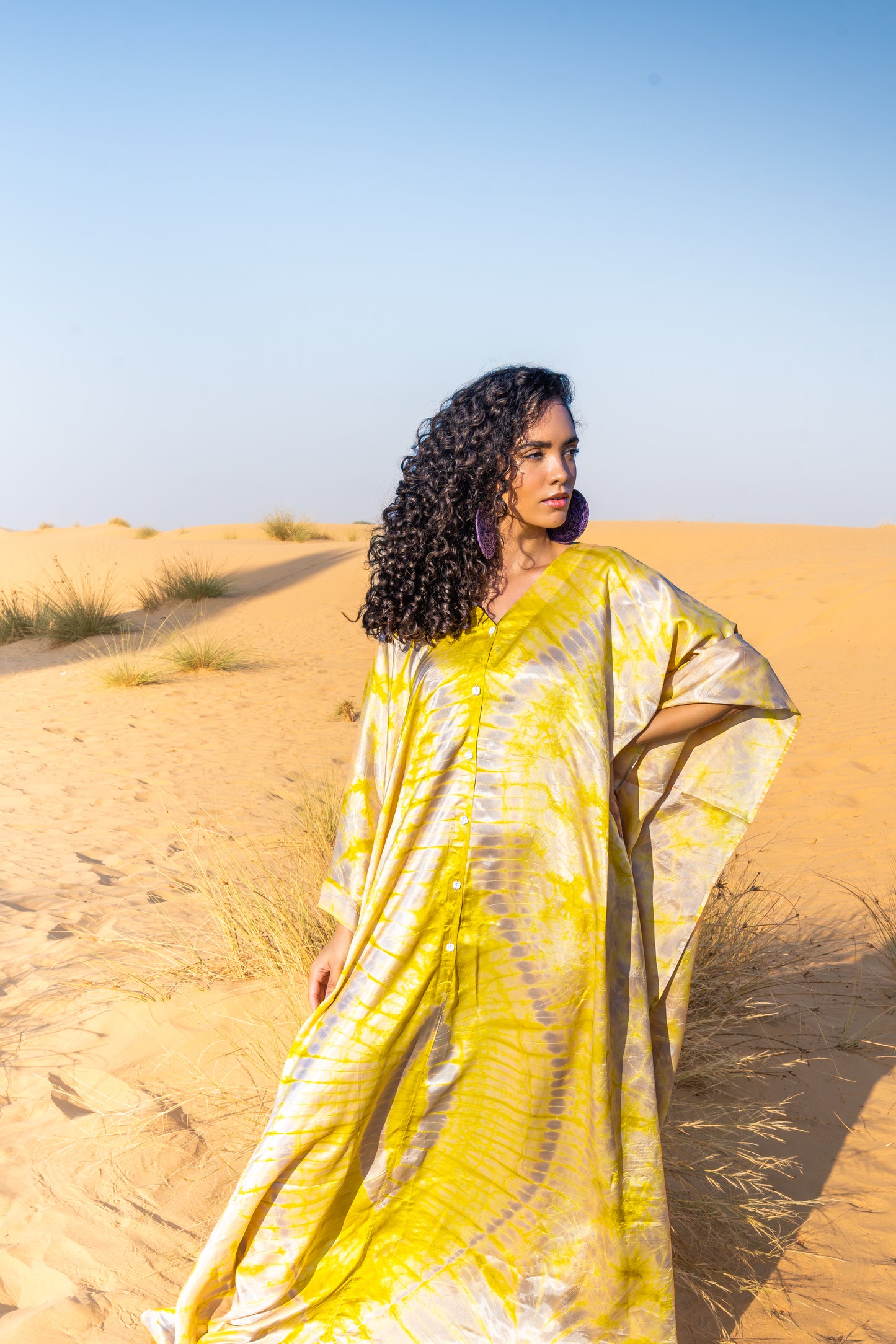 Geni Flowy Kaftan - Gold