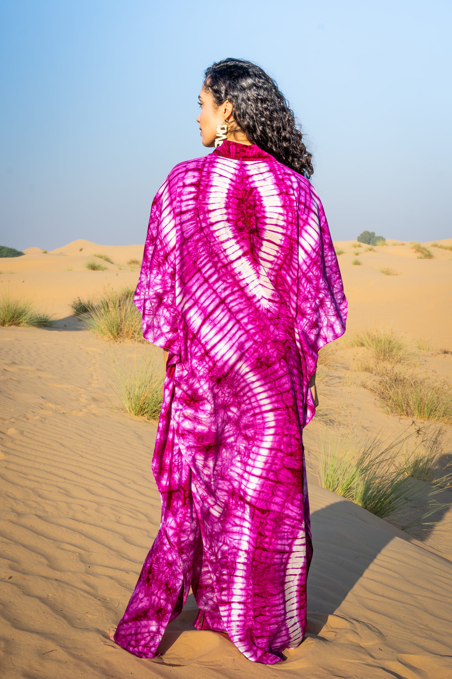 Geni Flowy Kaftan - Bold Pink