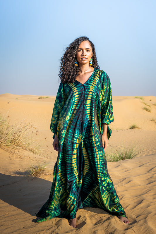 Geni Flowy Kaftan - Green
