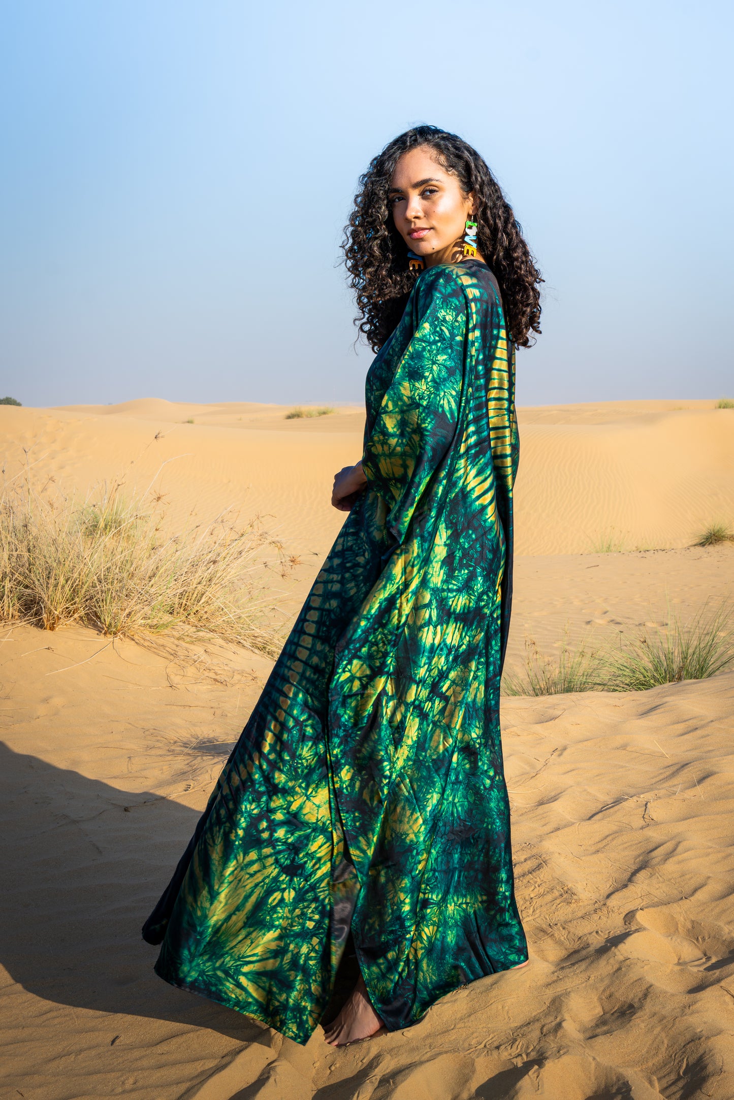 Geni Flowy Kaftan - Green