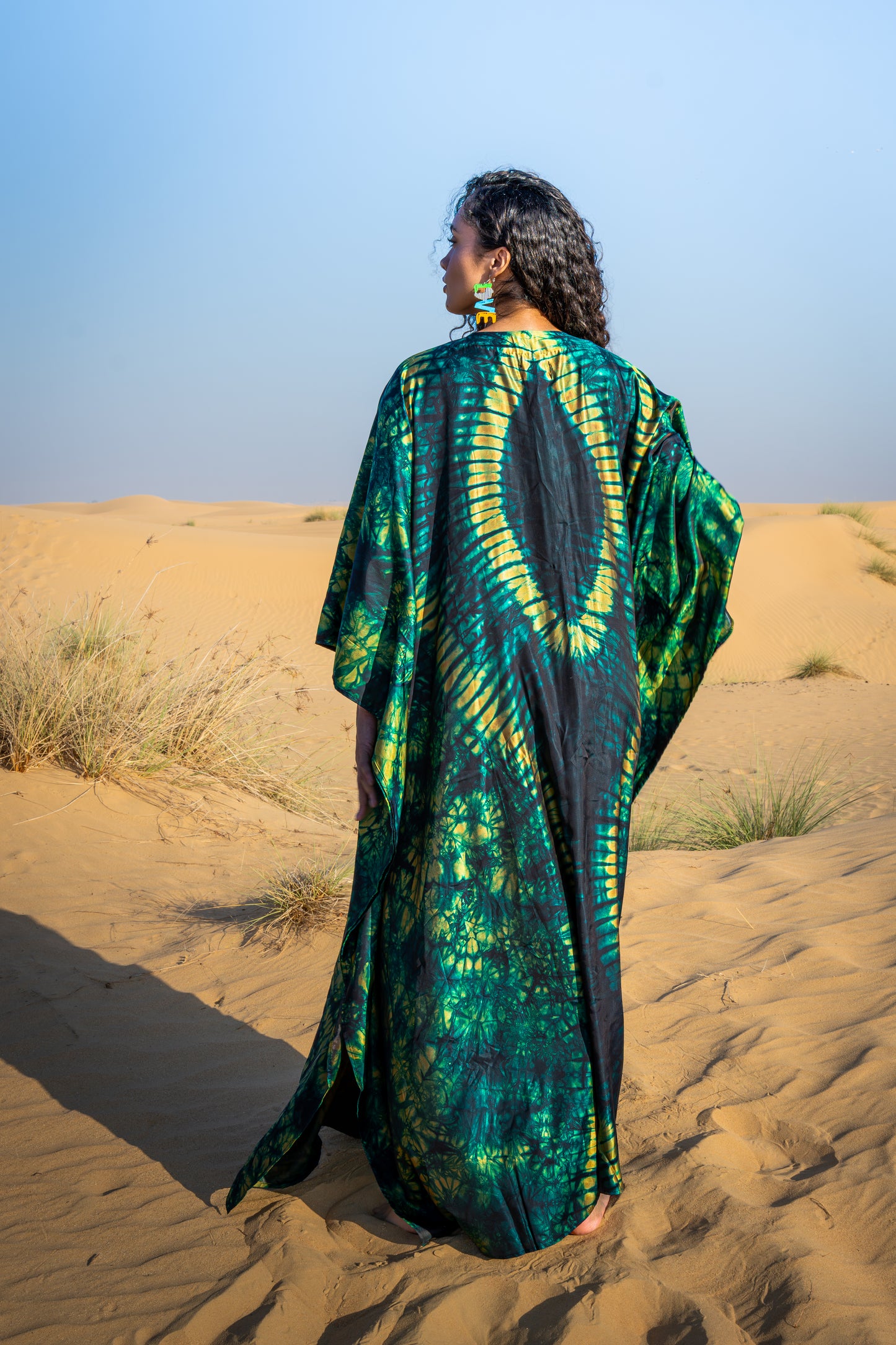 Geni Flowy Kaftan - Green