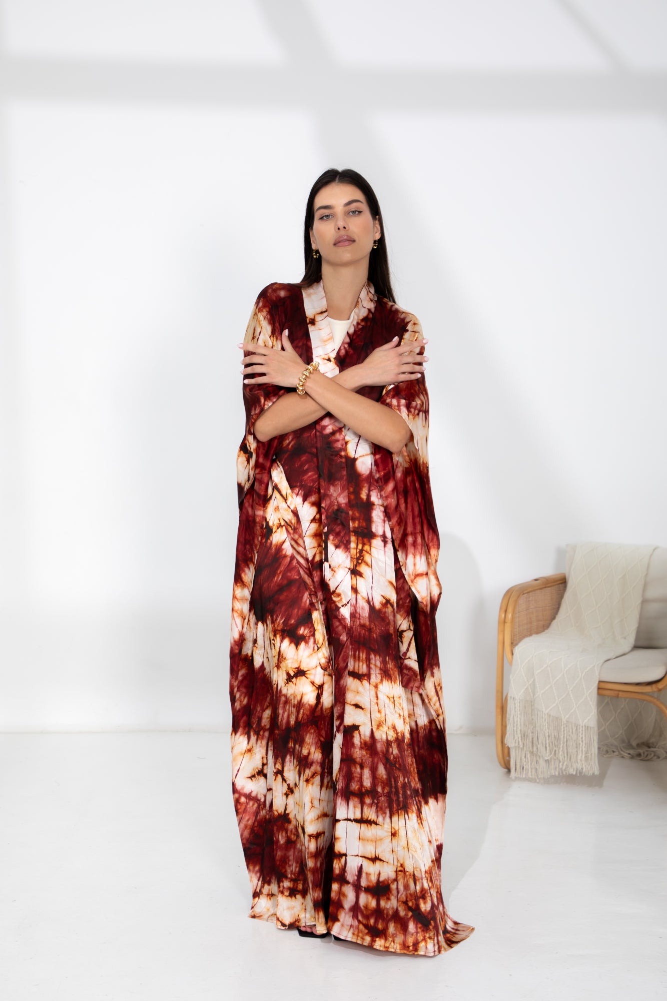 Geni Flowy Caftan - Rich Merlot