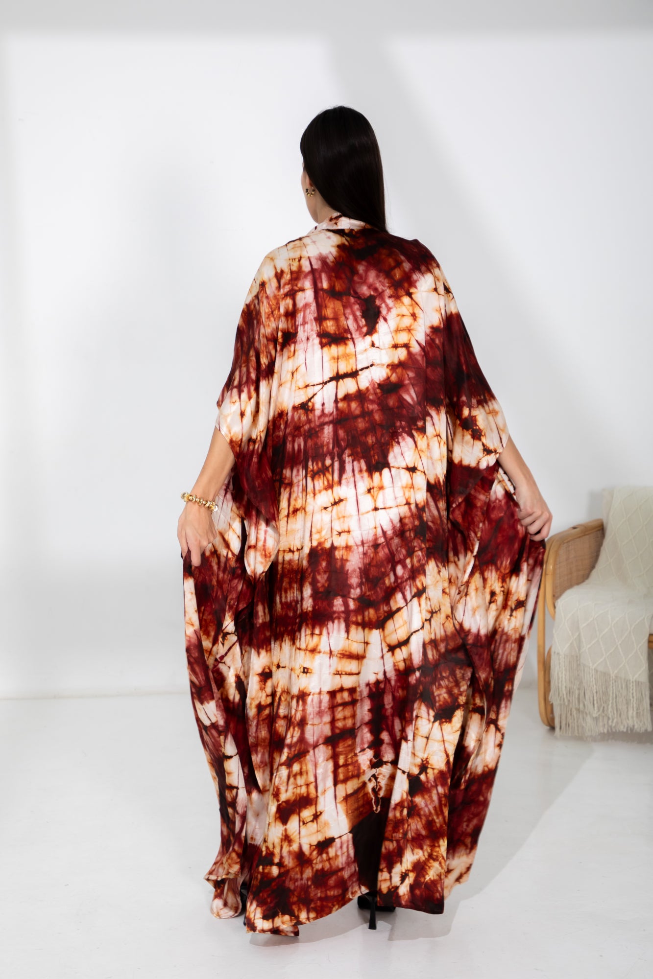Geni Flowy Caftan - Rich Merlot