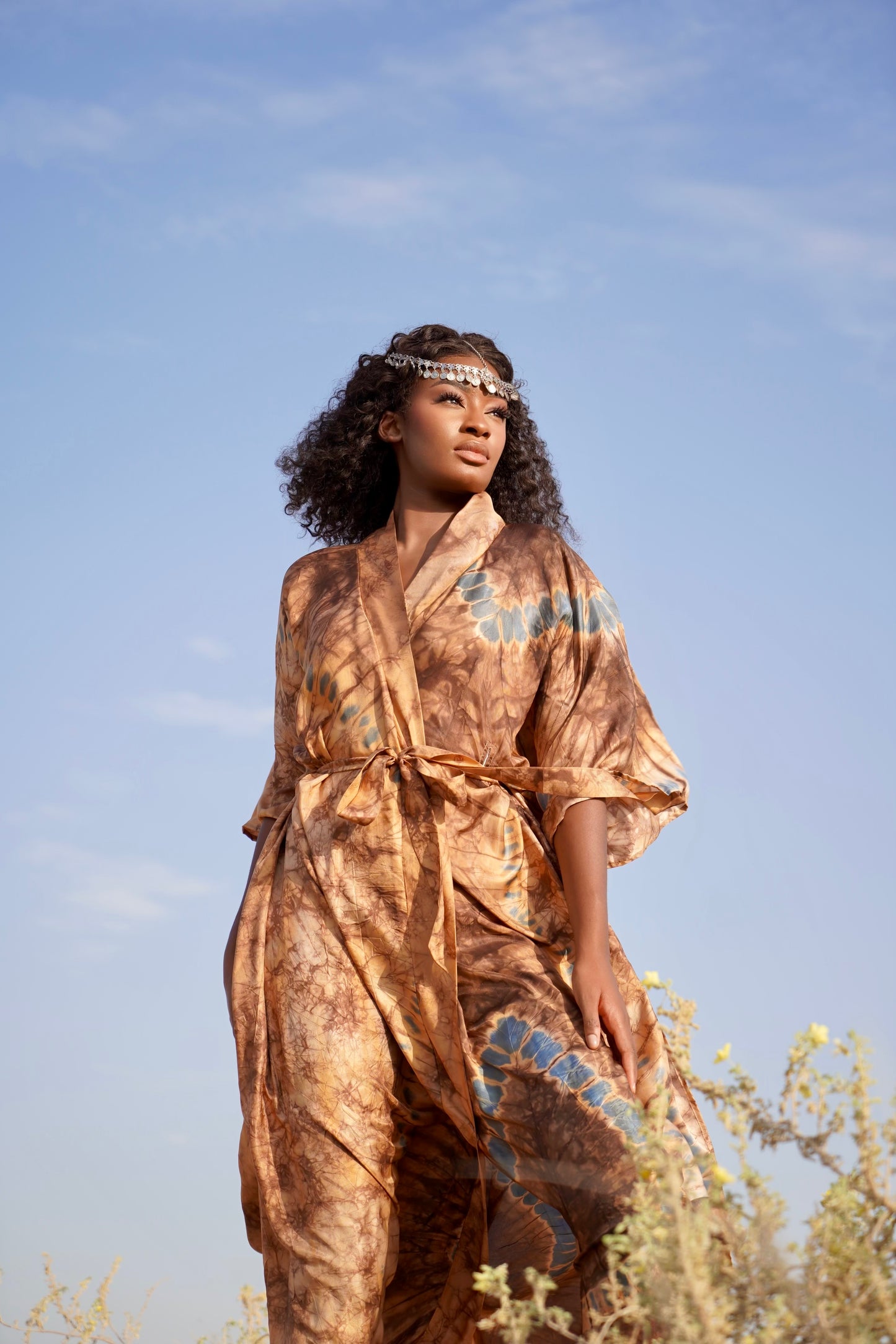 Geni Flowy Kaftan - Brown