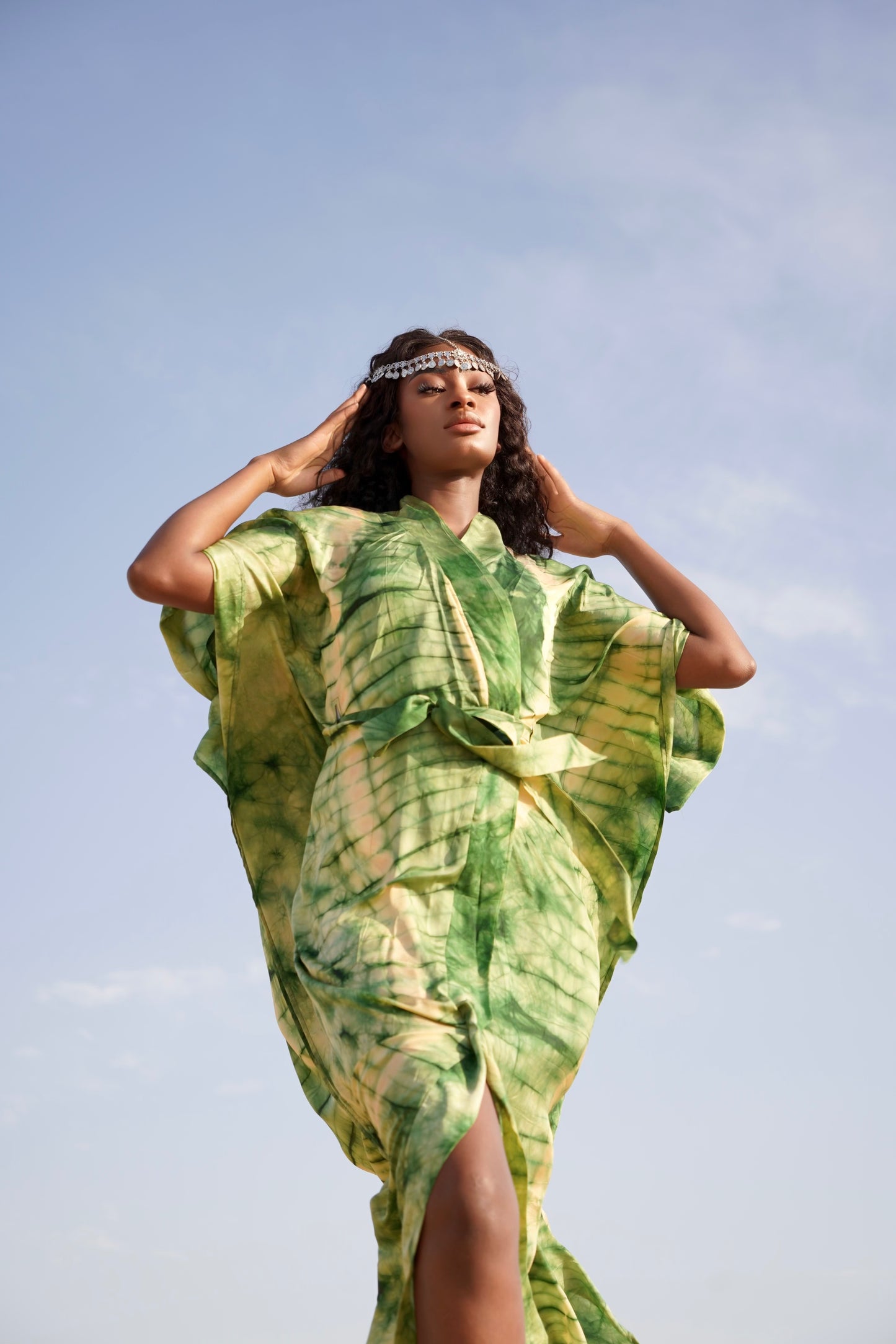 Geni Flowy Kaftan - Green
