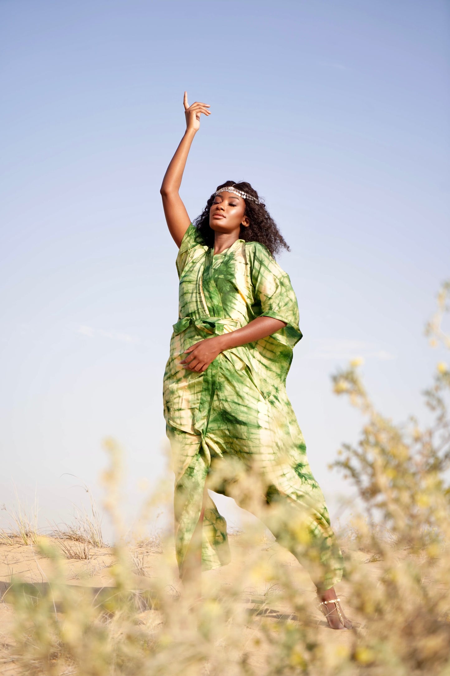 Geni Flowy Kaftan - Green