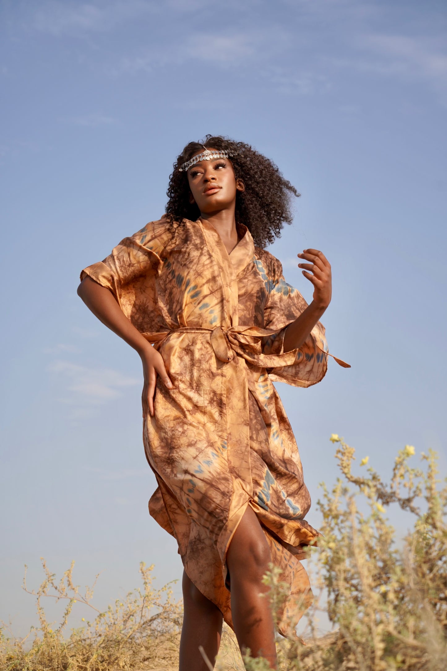 Geni Flowy Kaftan - Brown