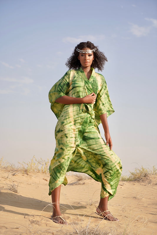Geni Flowy Kaftan - Green