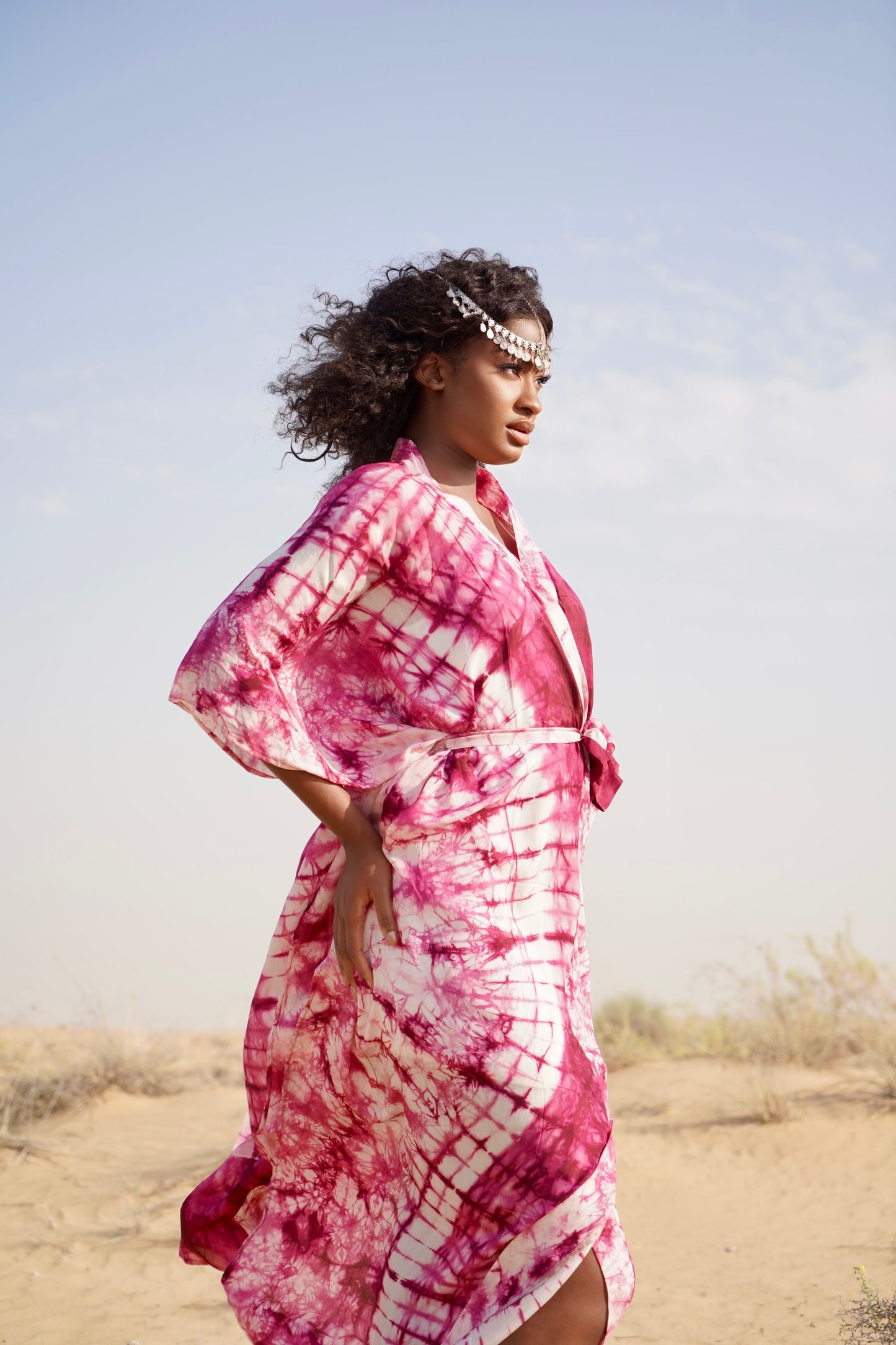 Geni Flowy Kaftan - Pink
