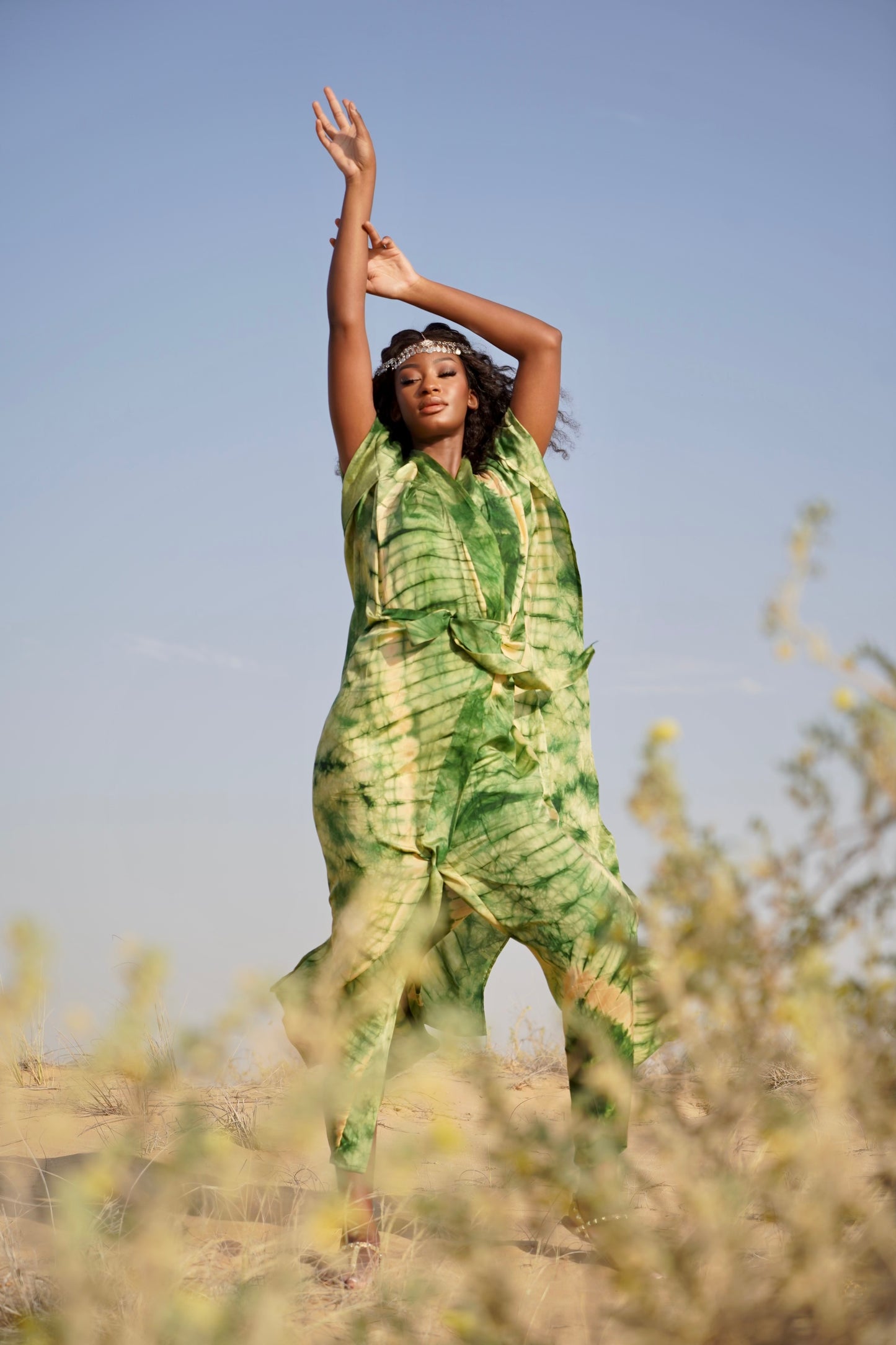 Geni Flowy Kaftan - Green