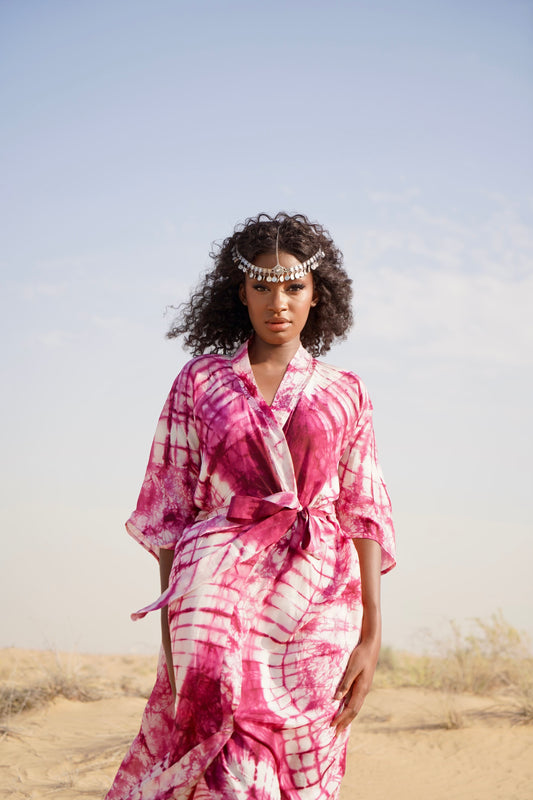 Geni Flowy Kaftan - Pink