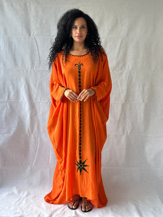 Bahir Dress - Red Orange