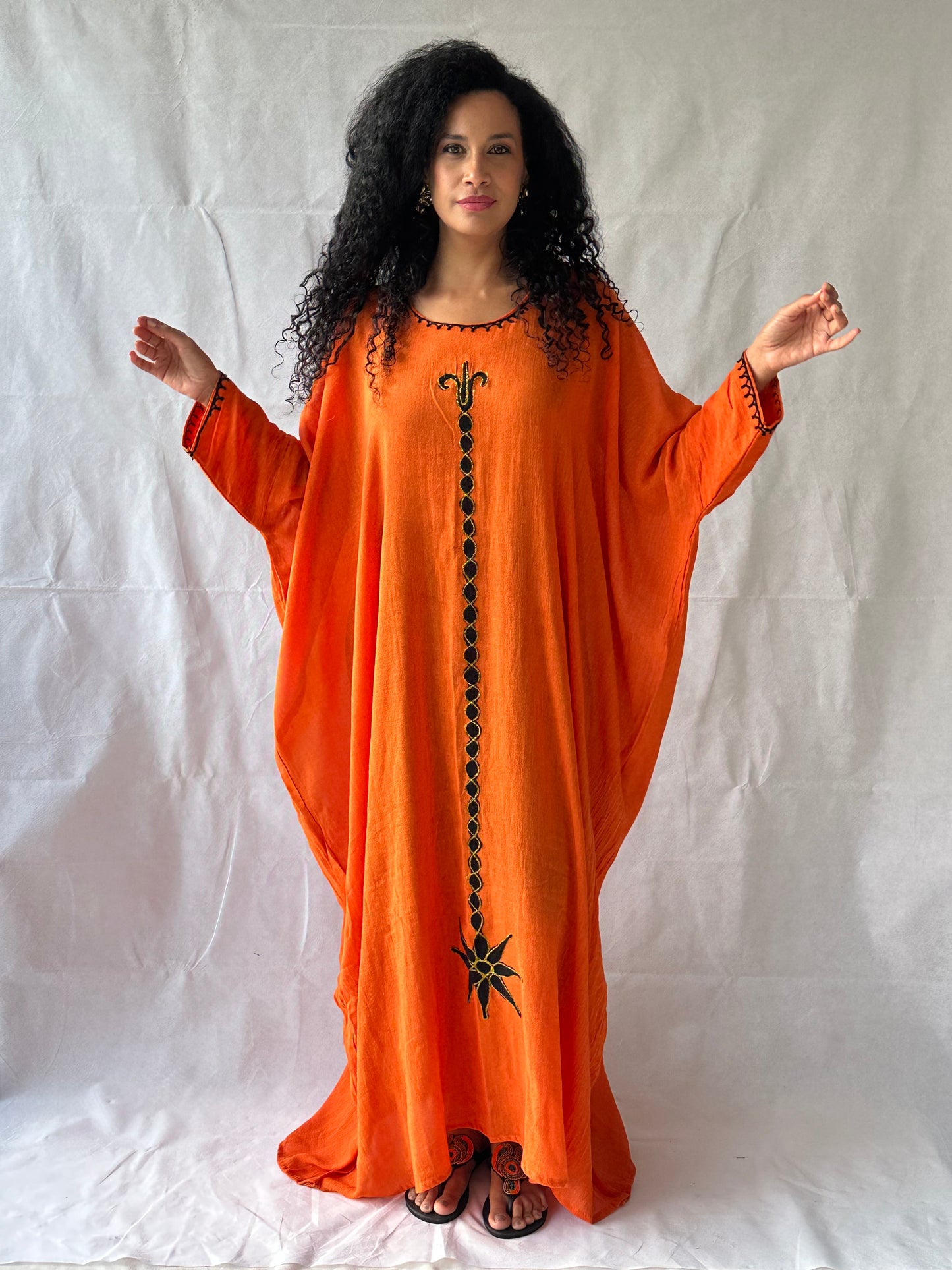 Bahir Dress - Red Orange