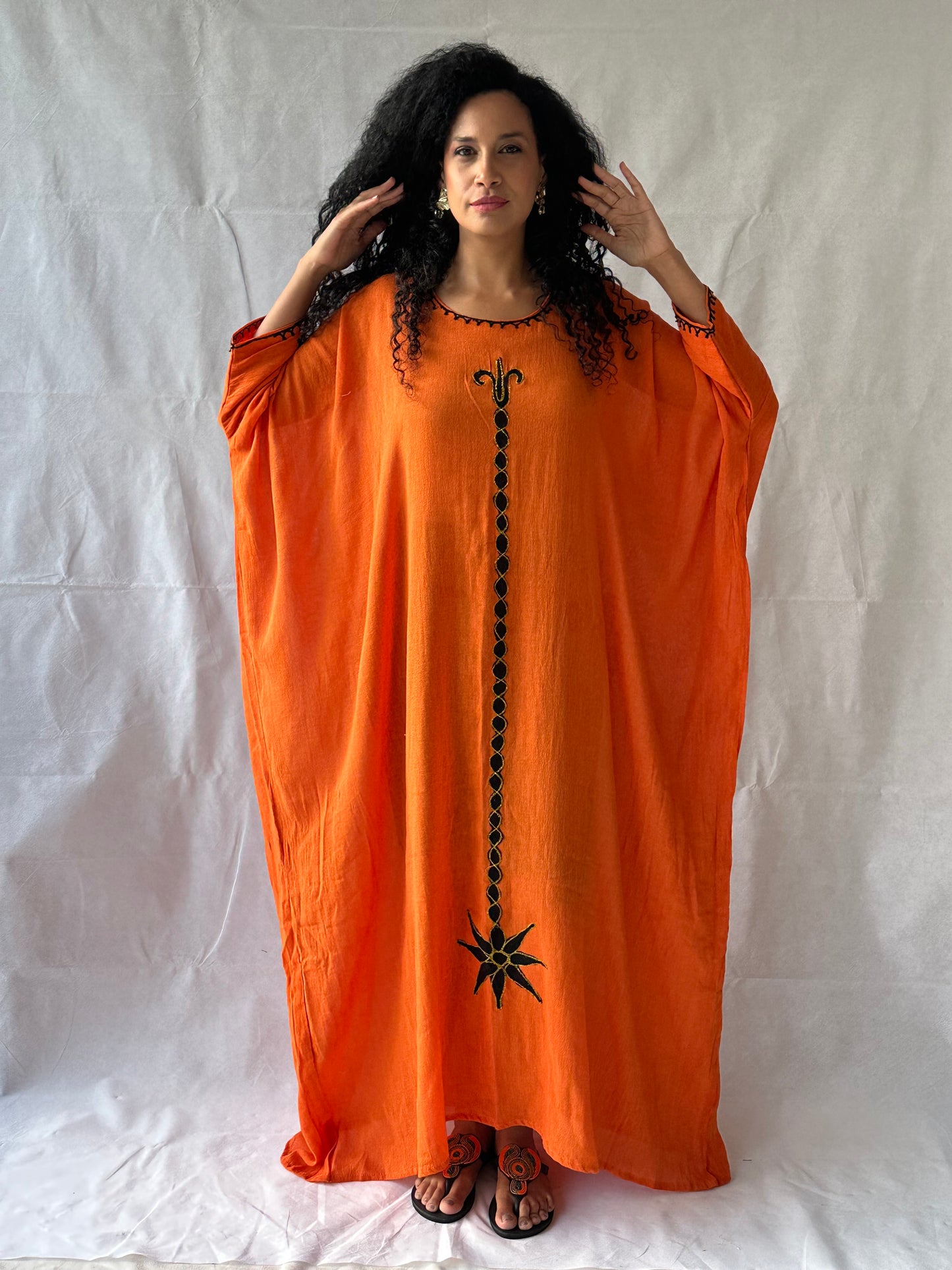 Bahir Dress - Red Orange