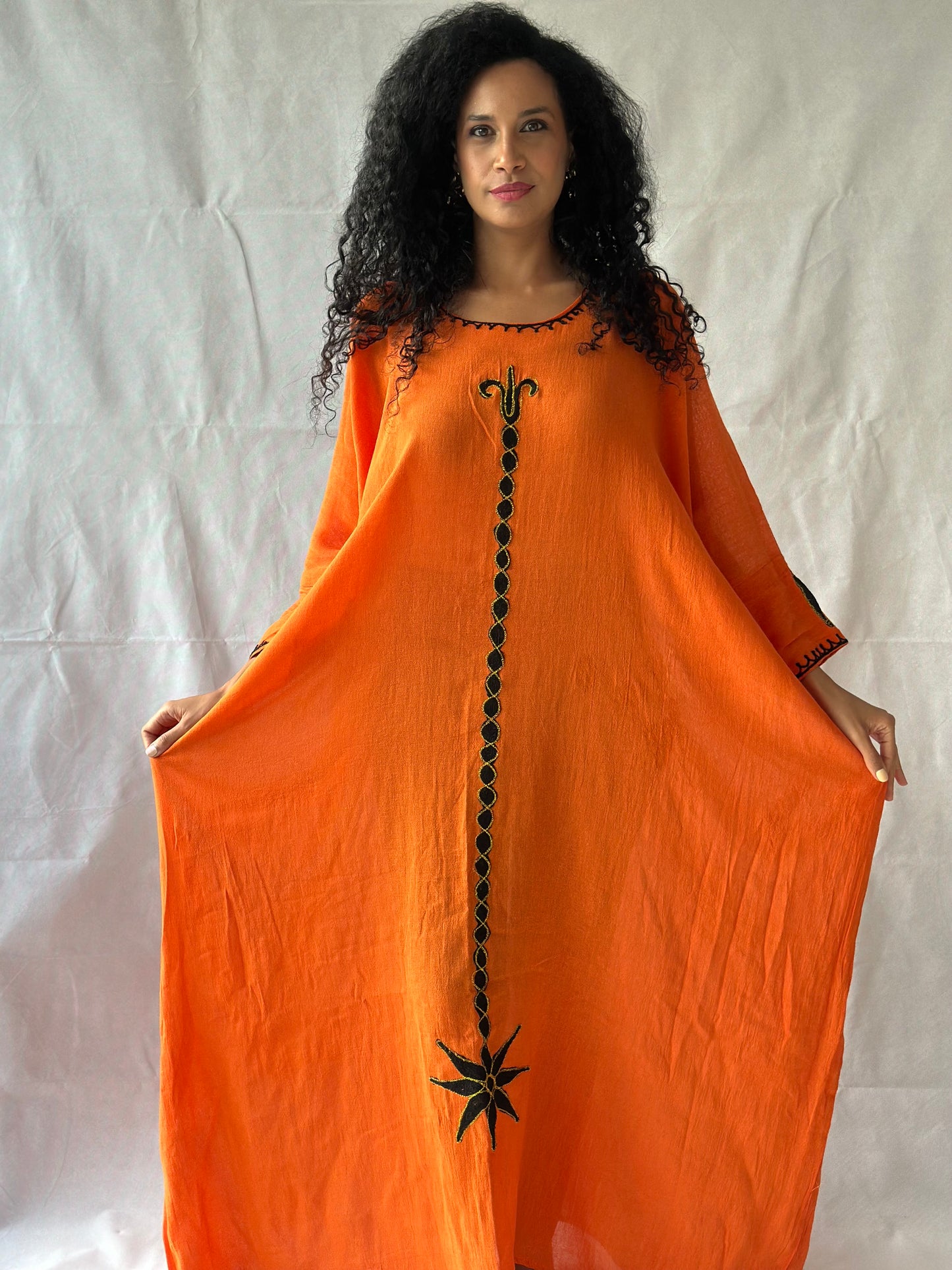 Bahir Dress - Red Orange