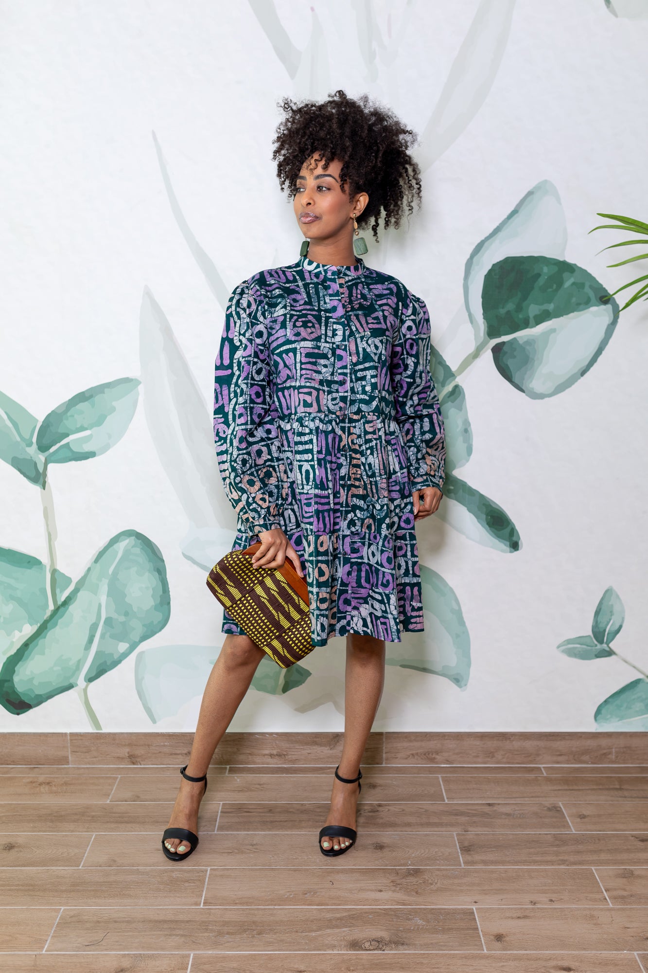 Lomi High-Neck Dress