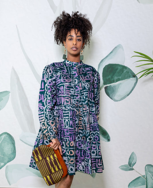 Lomi High-Neck Dress