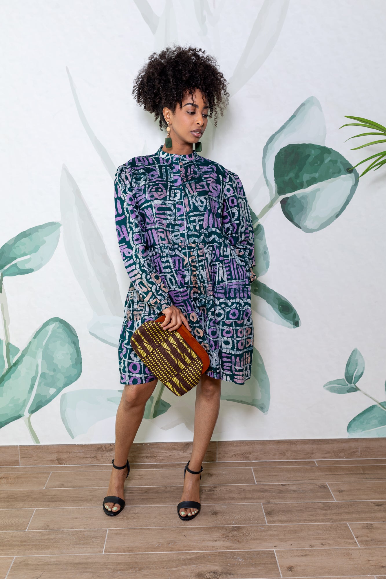 Lomi High-Neck Dress
