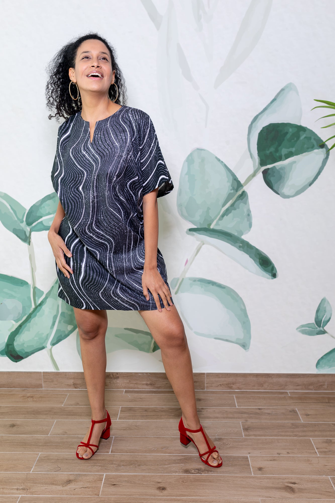 Leo Pattern T-Shirt Dress