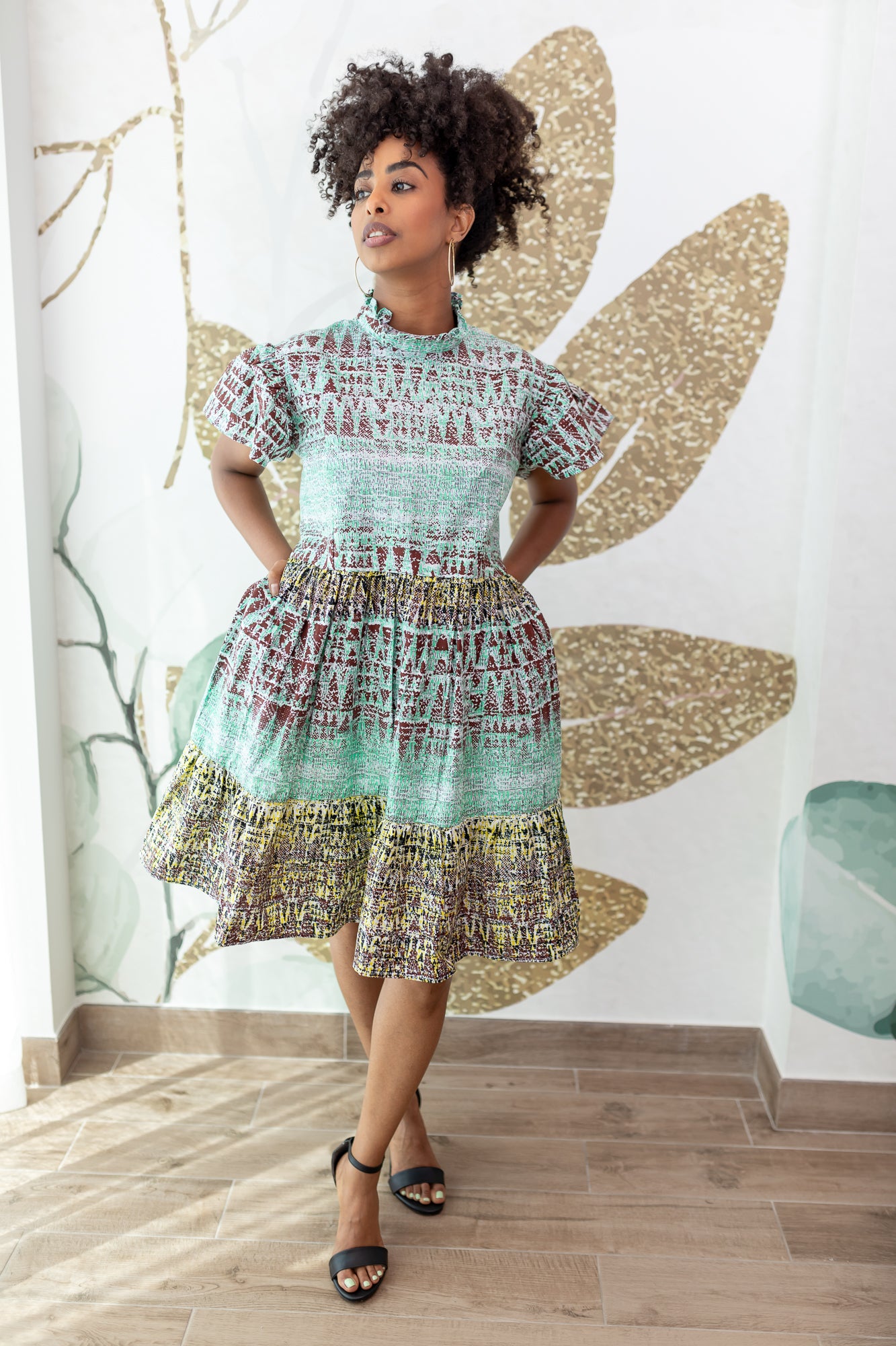 Almaz Smart Mandarin Collar Dress 3