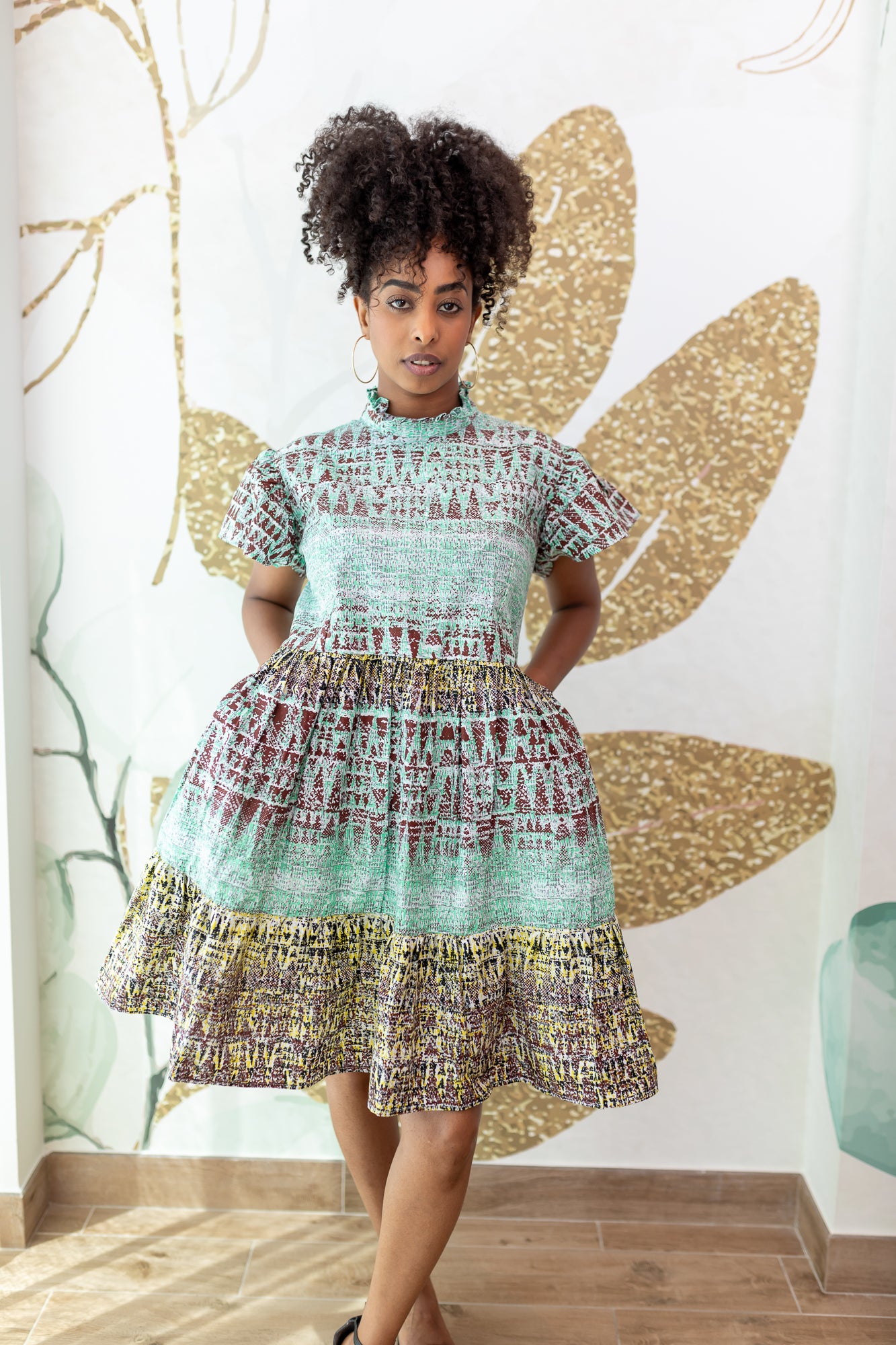 Almaz Smart Mandarin Collar Dress 3
